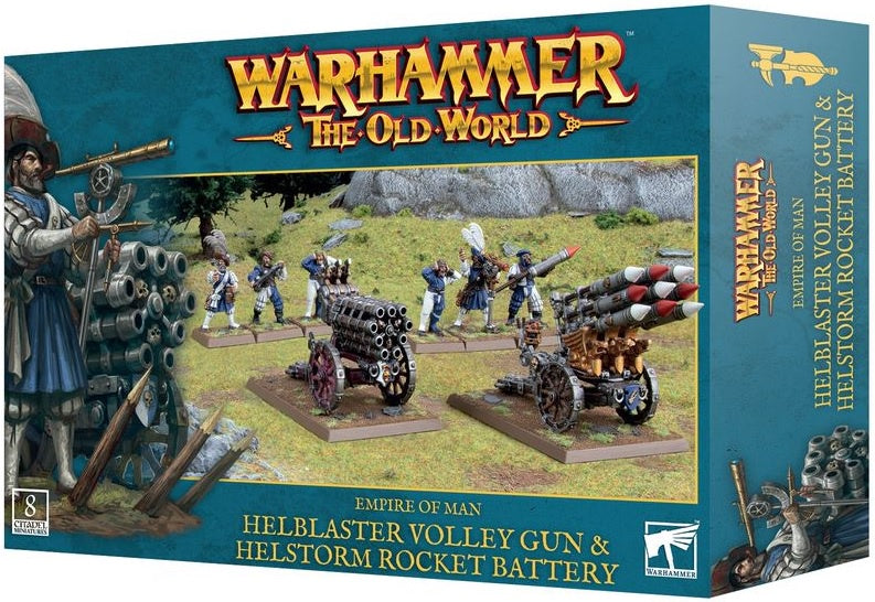 Warhammer The Old World Empire of Man Helblaster Volley Gun & Helstorm Rocket Battery