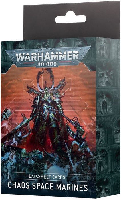 Warhammer 40K Chaos Marines Datasheet Cards Chaos Space Marines