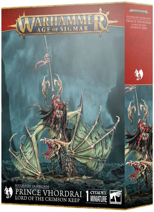 Warhammer Age of Sigmar Soulblight Gravelords Prince Vhordrai, Lord of the Crimson Keep