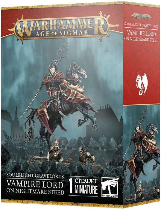 Warhammer Age of Sigmar Soulblight Gravelords Vampire Lord on Nightmare Steed