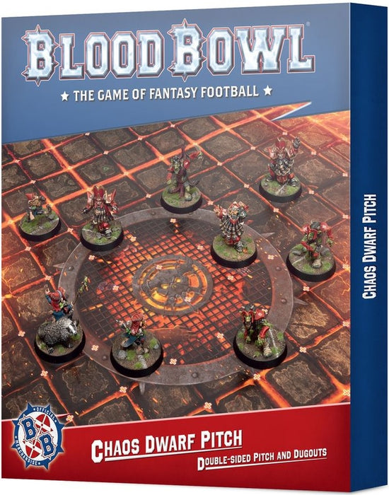 Blood Bowl Chaos Dwarf Team Double-sided Pitch and Dugouts Set