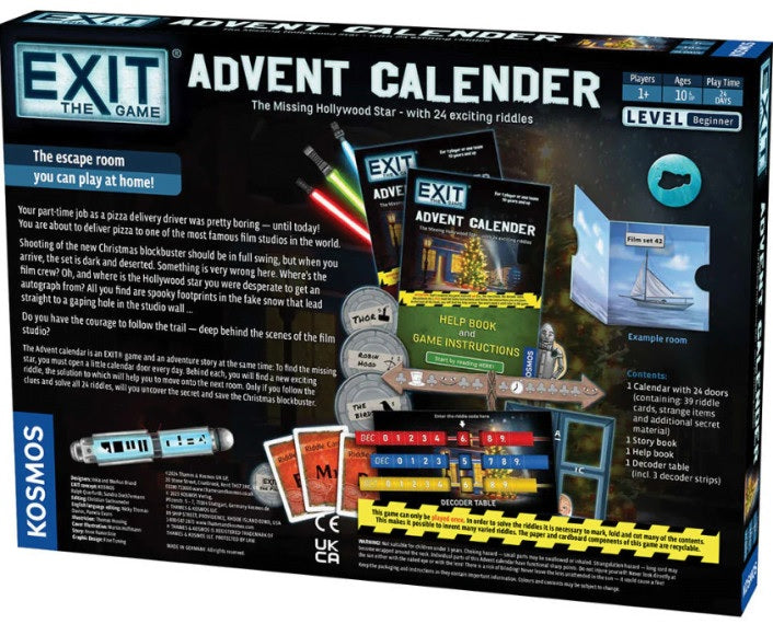 Exit the Game Advent Calendar The Missing Hollywood Star