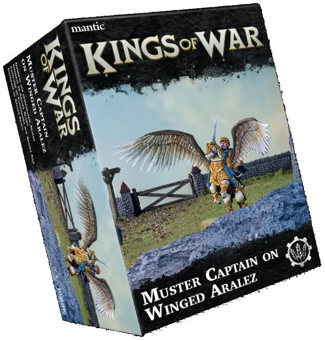 Kings of War Halfling Muster Captain on Winged Aralez (4th Ed)