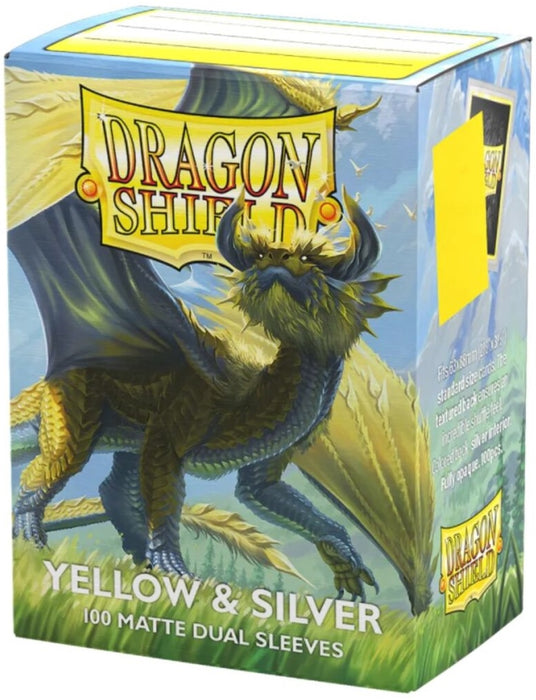 Dragon Shield Sleeves Matte Dual Yellow & Silver