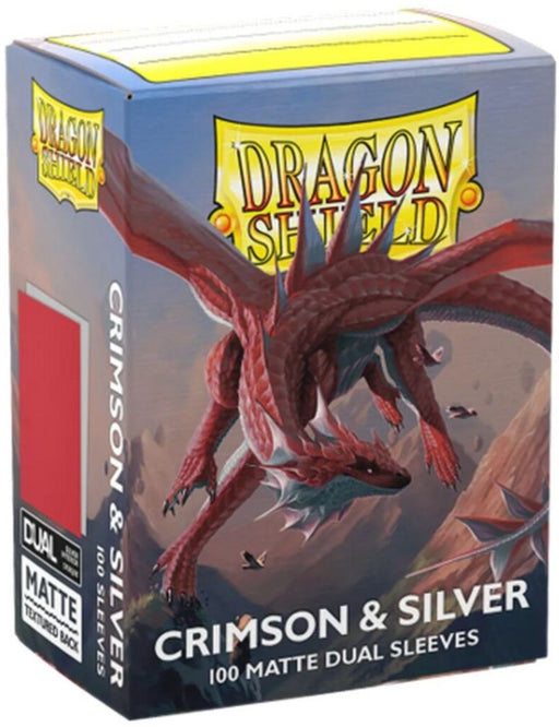 Dragon Shield Sleeves Matte Dual Crimson & Silver