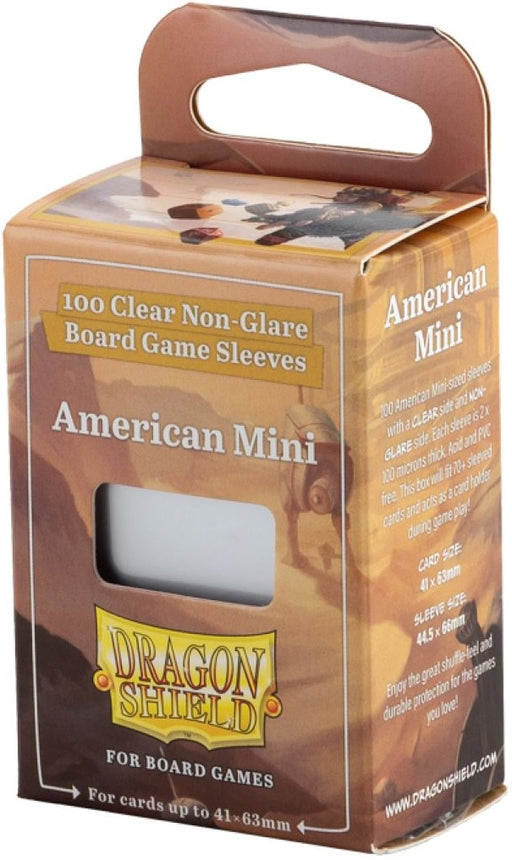 Dragon Shield Board Game Sleeves Clear Non-Glare American Mini