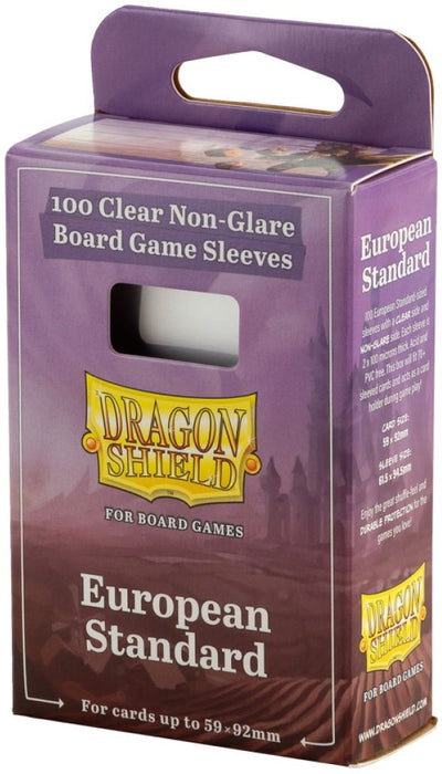 Dragon Shield Board Game Sleeves Clear Non-Glare European Standard