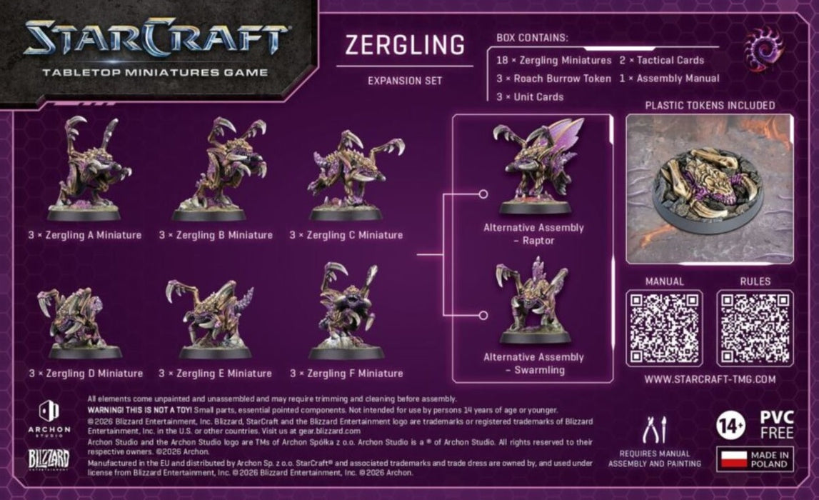 Starcraft Miniatures Games Zerg Zergling Expansion Set