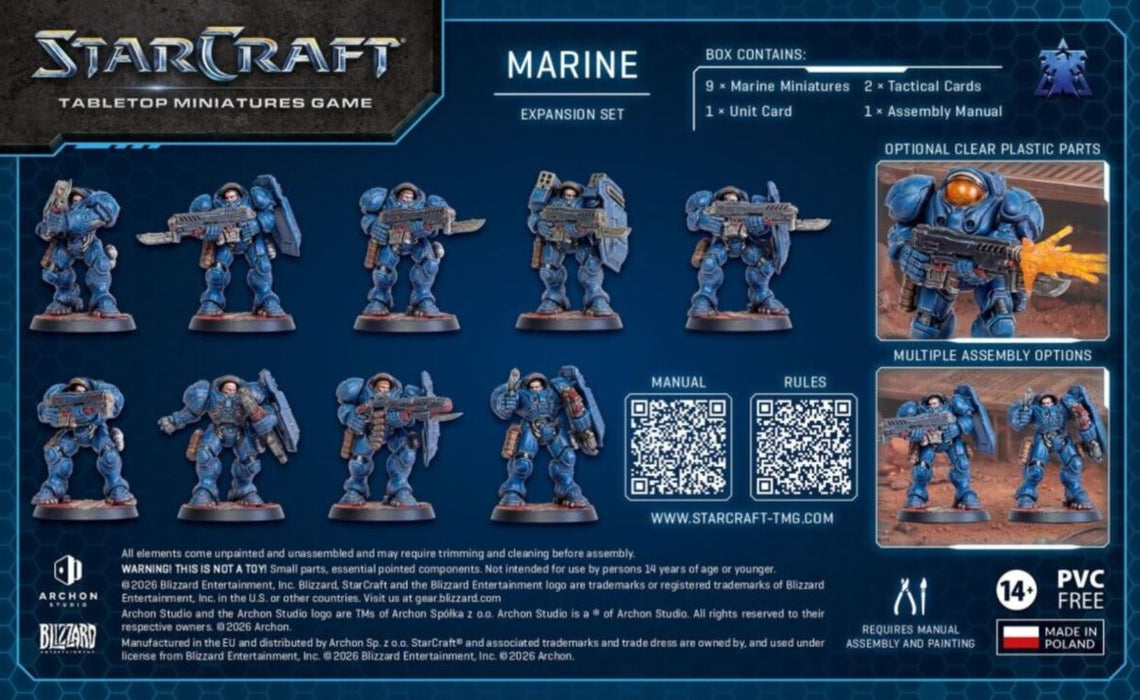 Starcraft Miniatures Games Terran Marine Expansion Set
