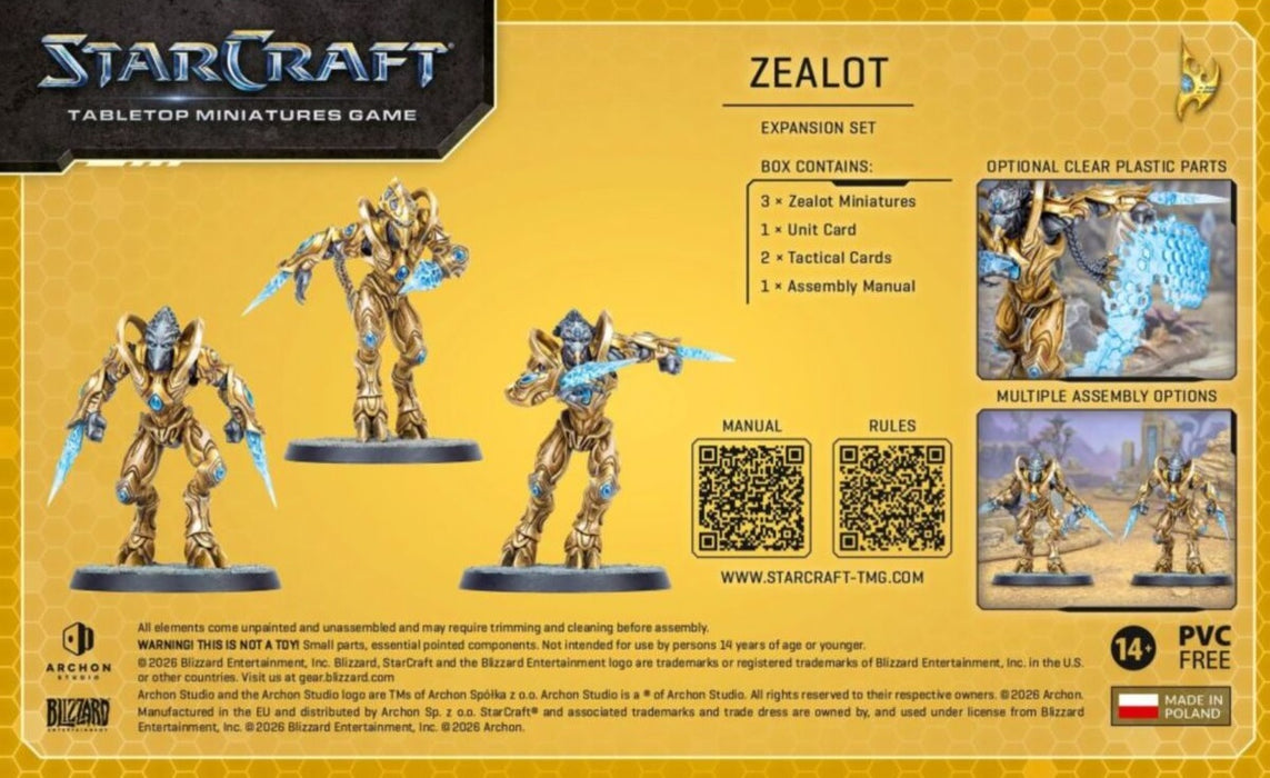 Starcraft Miniatures Games Protoss Zealot Expansion Set