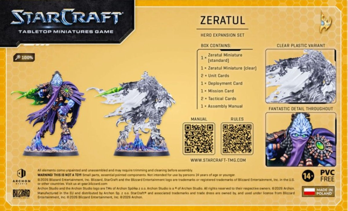 Starcraft Miniatures Games Protoss Zeratul Hero Expansion Set