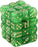 D6 Vortex 12mm d6 Green/gold Dice Block (36 dice)
