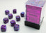 D6 Dice Lustrous 12mm Purple/Gold (36 Dice)