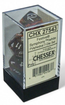 Chessex Festive Polyhedral Symphony/White 7-Die Set