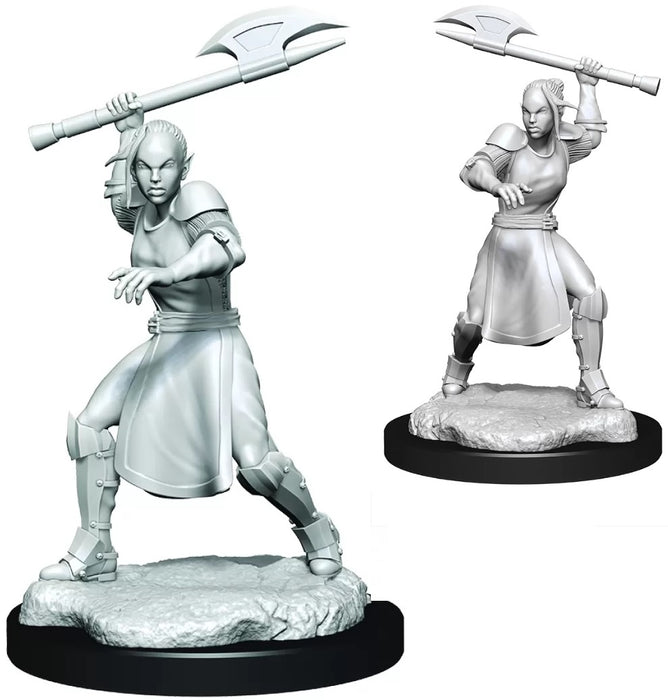 Critical Role Unpainted Miniatures Half-Elf Echo Knight and Echo Female