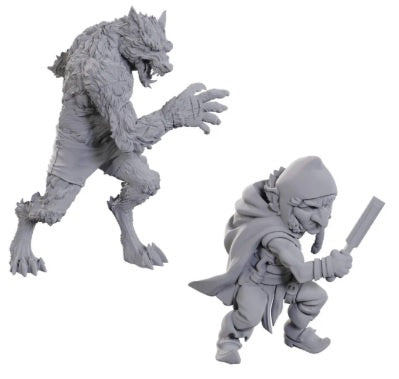 Critical Role Unpainted Miniatures Chetney Pock OPea & Werewolf