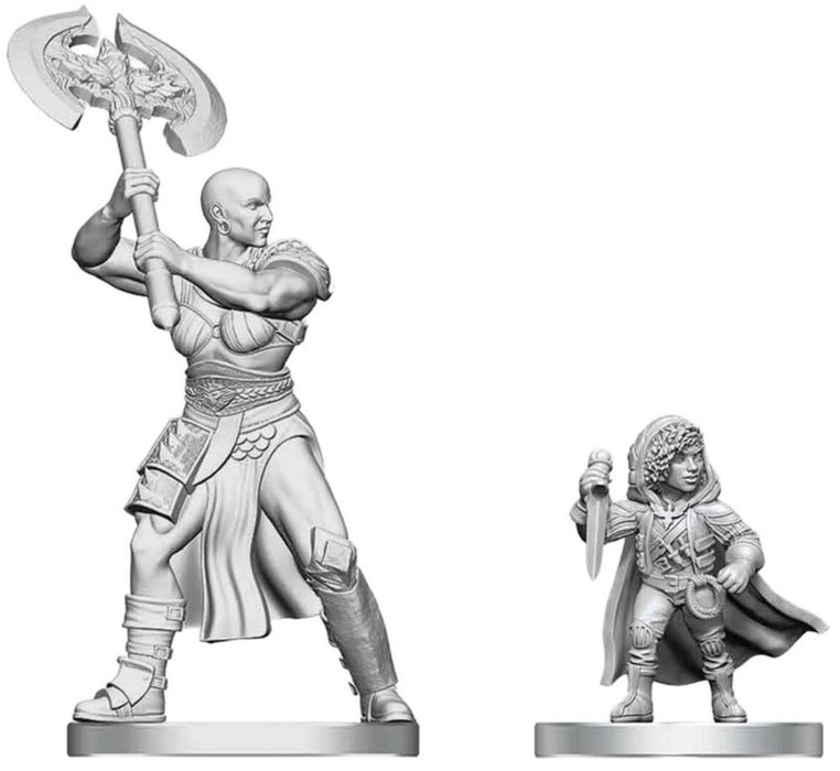D&D Nolzur's Marvelous Miniatures Goliath Barbarian & Halfling Rogue
