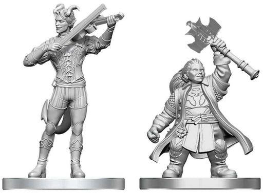 D&D Nolzur's Marvelous Miniatures Tiefling Bard & Dwarf Cleric