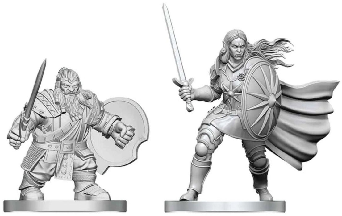 D&D Nolzur's Marvelous Miniatures: Dwarf Fighter & Orc Paladin