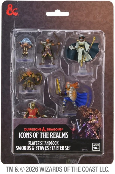 D&D Icons of the Realms Player's Handbook Starter Set Swords & Staves