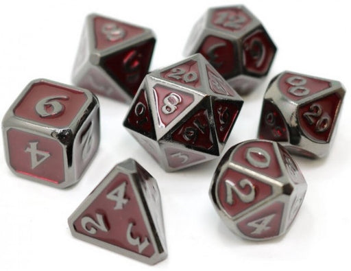 Die Hard Dice Metal Set Polyhedral Mythica Sinister Ruby