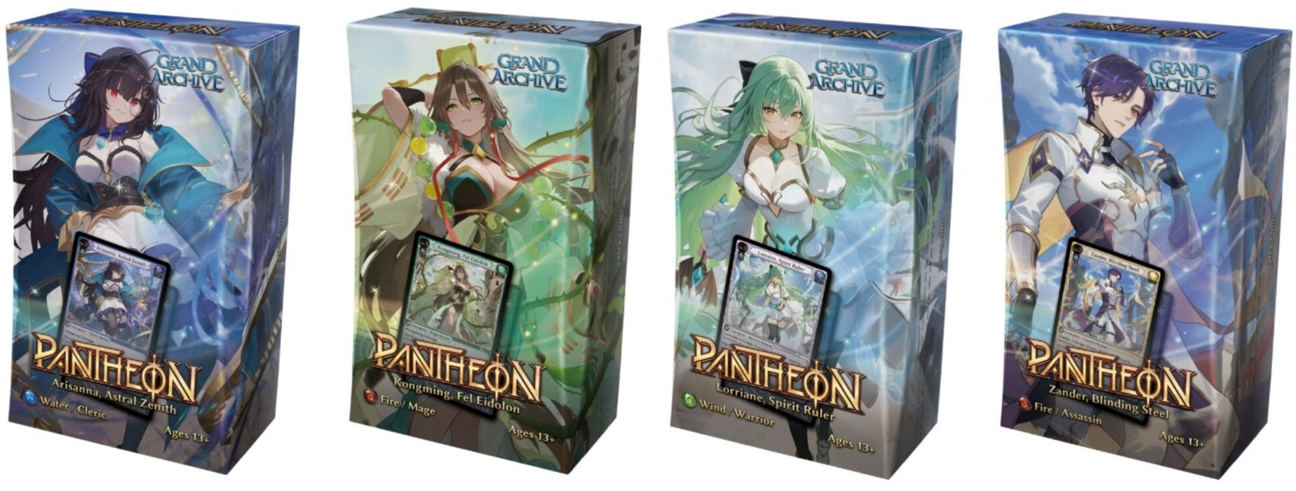 Grand Archive TCG Radiant Origins Pantheon Deck Set of 4