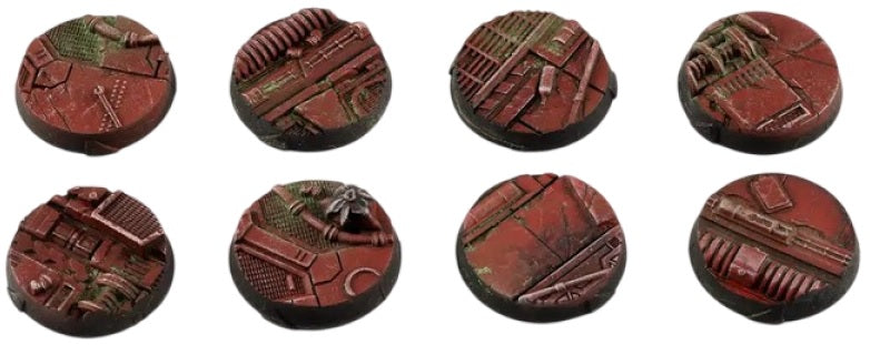 Gamers Grass Battle Ready Bases Nomad Crew Deck Round 25mm (8x)