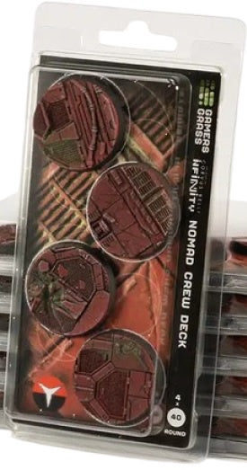 Gamers Grass Battle Ready Bases Nomad Crew Deck Round 40mm (4x)