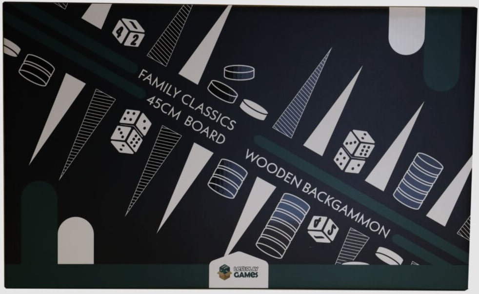 Wooden Folding Backgammon Case 45cm