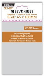 Sleeve Kings Board Game Sleeves Magnum "7 Wonders" Card Sleeves (65mm x 100mm) (55 Sleeves per Pack)