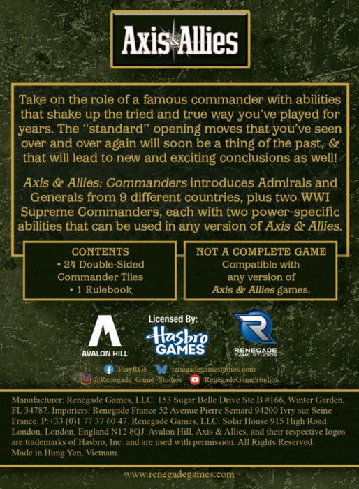 Axis & Allies Commanders