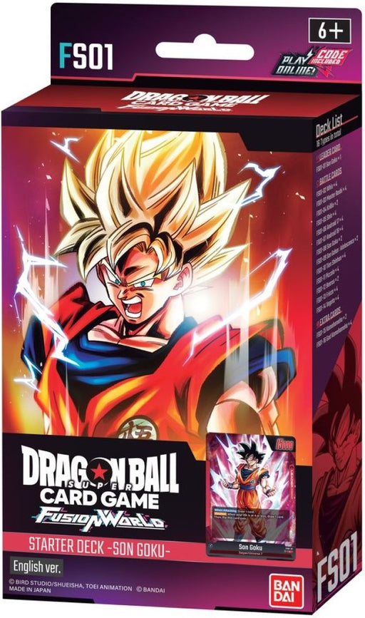 Dragon Ball Super Card Game Fusion World Starter Deck Display Son Goku