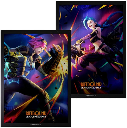 Riftbound League of Legends TCG Sleeves Vendetta Vi vs Jinx