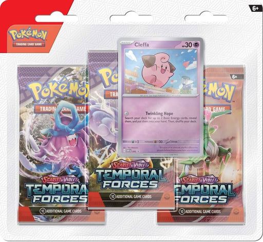 Pokémon TCG Scarlet & Violet 5 Temporal Forces Three Booster Blister Cleffa
