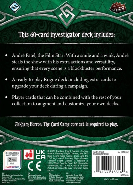 Arkham Horror The Card Game Investigator Deck André Patel