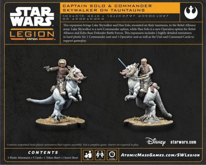 Star Wars Legion Captain Solo & Commander Skywalker on Tauntuns