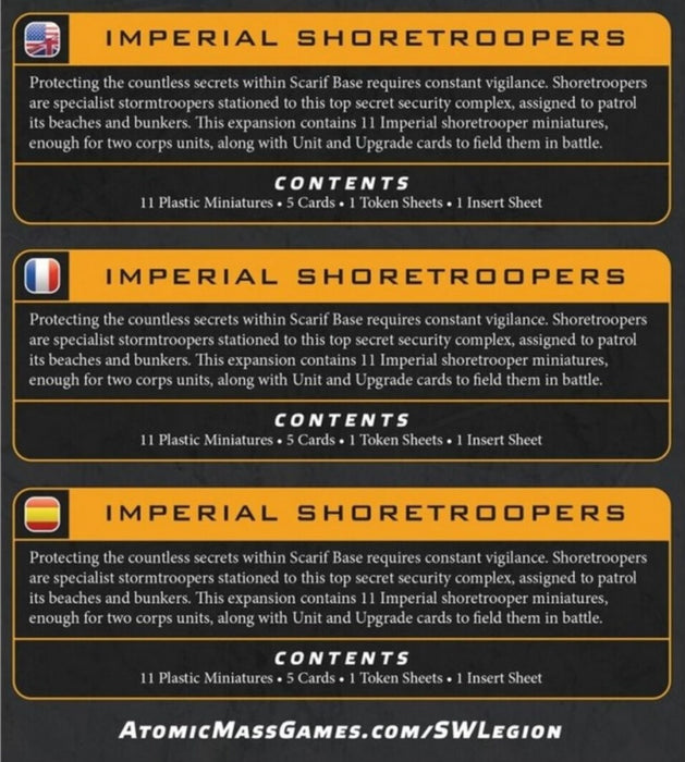 Star Wars Legion Imperial Shoretroopers