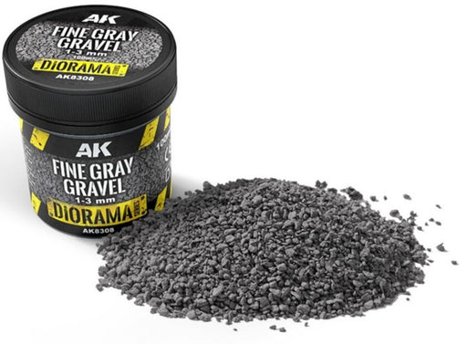 AK Interactive Dioramas Fine Gray Gravel 1-3 Mm 100ml