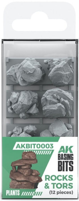 AK Interactive Basing Bits Rocks & Tors 12 Pieces