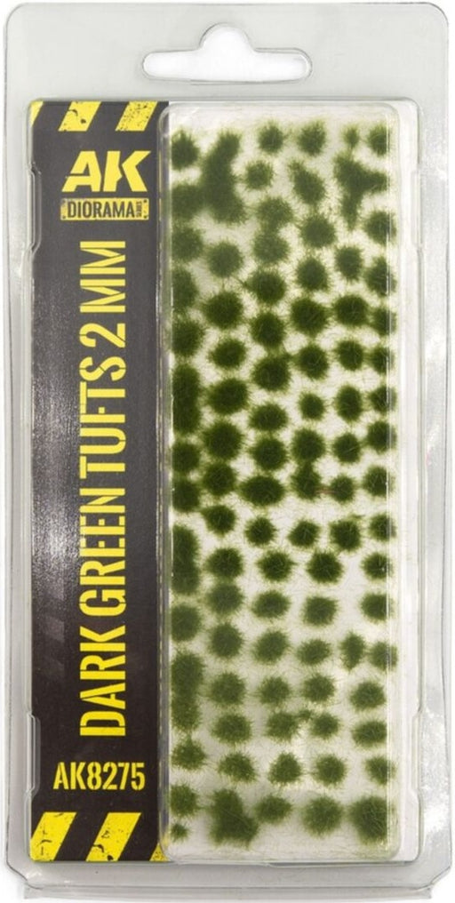 AK Interactive Dioramas Dark Green Tufts 2mm