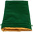 MDG Large Velvet Dice Bag with Gold Satin Lining Green