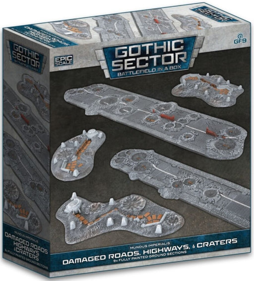 Battlefield in a Box Gothic Sector Mundus Imperialis Damaged Roads, Highways & Craters