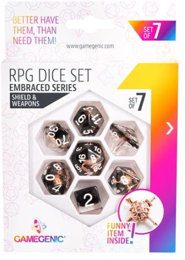 Gamegenic Embraced Series - Shield & Weapons - RPG Dice Set (7pcs)