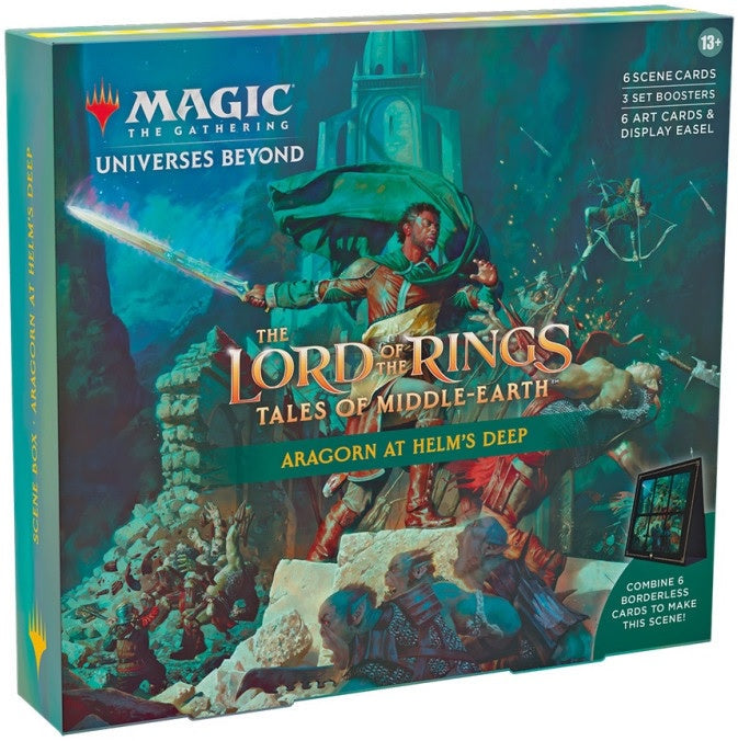 Magic the Gathering the Lord of the Rings Tales of Middle Earth Holiday Release Scene Box - Aragorn at Helm’s Deep