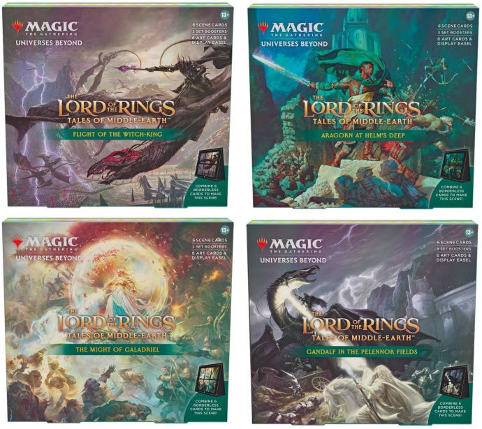 Magic the Gathering the Lord of the Rings Tales of Middle Earth Holiday Release Scene Box Set of 4
