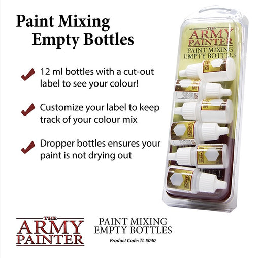 Paint Mixing Empty Bottles