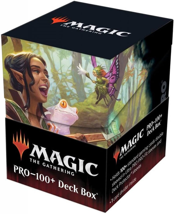 Ultra Pro Adventures in the Forgotten Realms 100+ Deck Box V5 featuring Ellywick Tumblestrum for Magic The Gathering