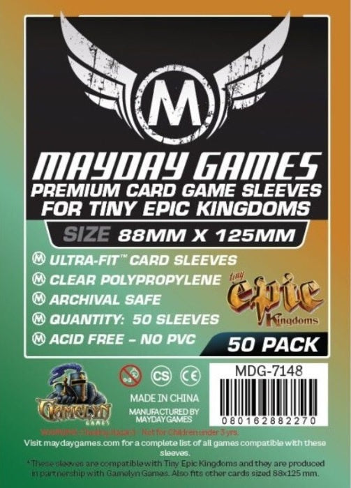 Mayday Premium Custom Tiny Epic Kingdoms Sleeves (Pack of 50) - 88 X 125 MM