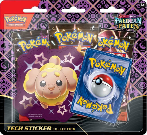 Pokémon TCG Scarlet & Violet 4.5 Paldean Fates Tech Sticker Blister - Shiny Fidough