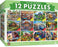 Masterpieces Puzzle 12 Pack Artist Gallery 12 Pack Bundle Puzzles (100 x4, 300 x4 & 500 x4) Jigsaw Puzzle